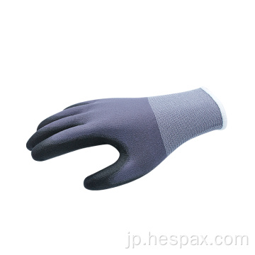 Hespaxシームレスな安全PUワークカット耐性手袋